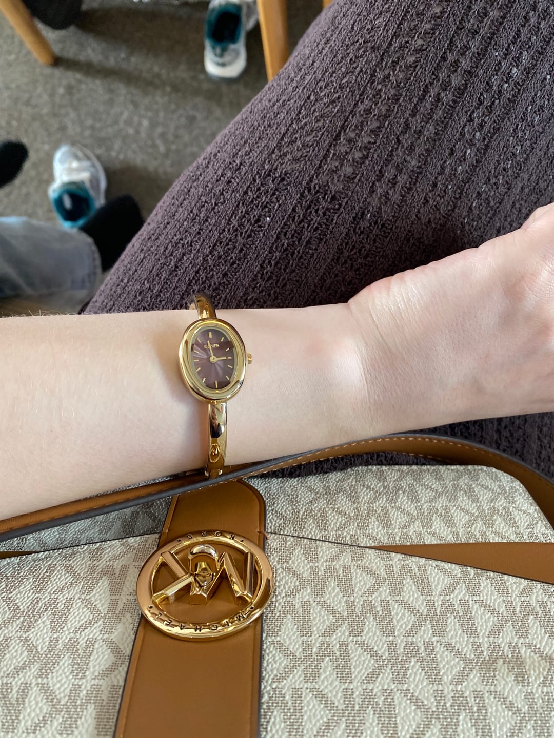 Customer photo review of Diana Gold Burgundy