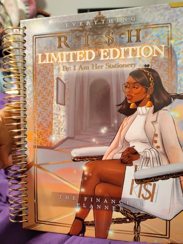 Customer photo review of *IMPERFECT* Limited Edition | Everything Ri$h: The Financial Planner | Bossed Up Cover & Sticker Bundle