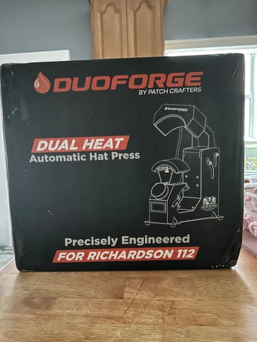 Customer photo review of DuoForge Automatic Dual-Heat platen Cap Heat Press