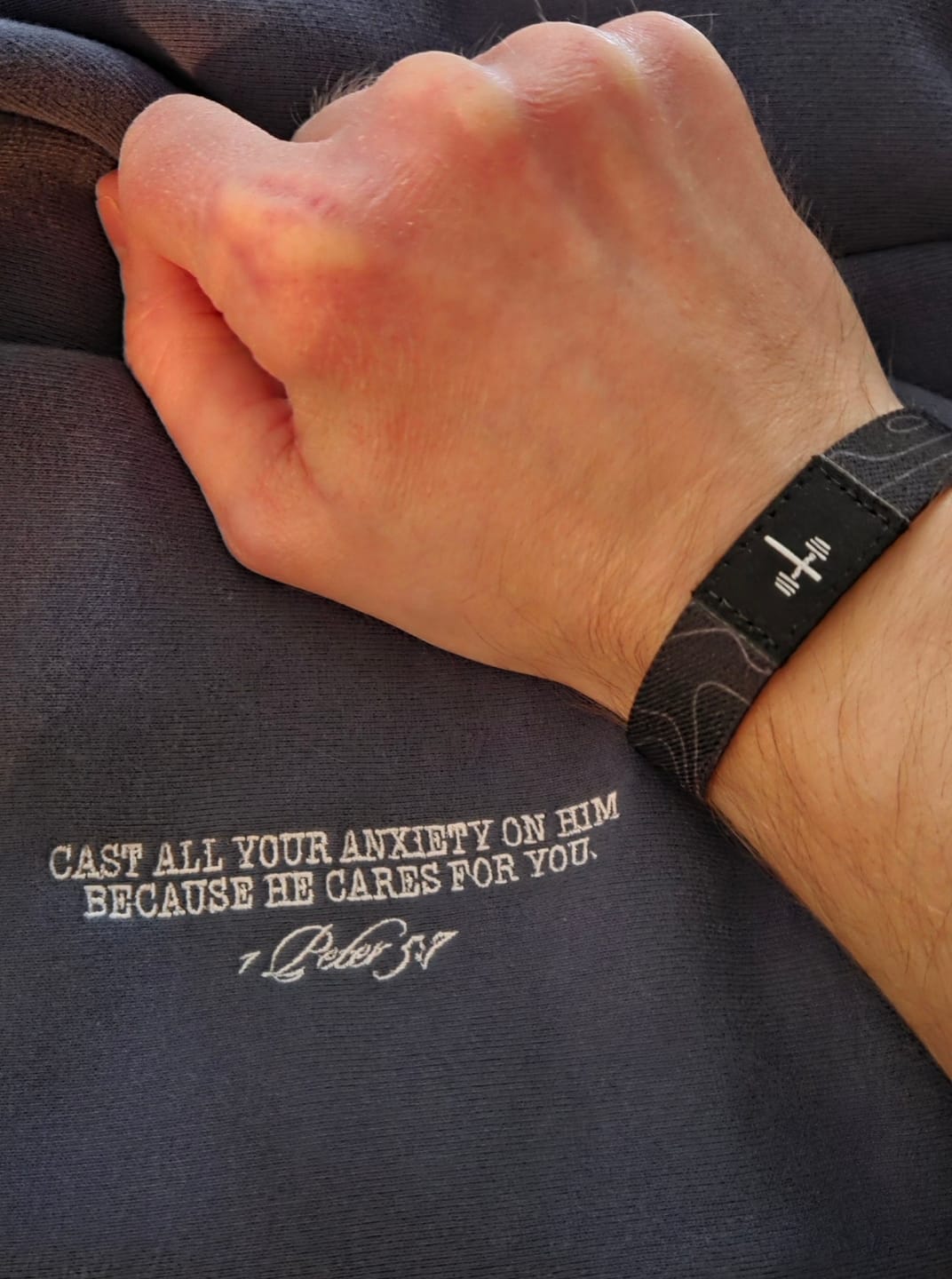 Customer photo review of Daily Bible Verse Wristband