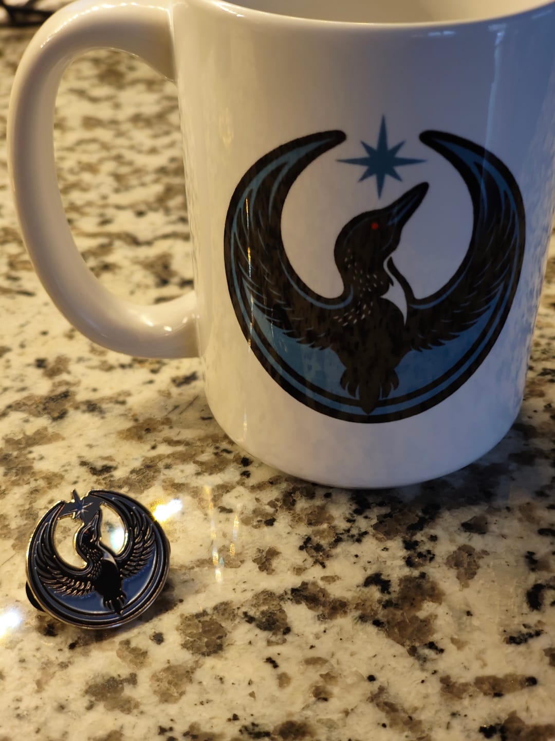 Customer photo review of Rebel Loon Enamel Pin