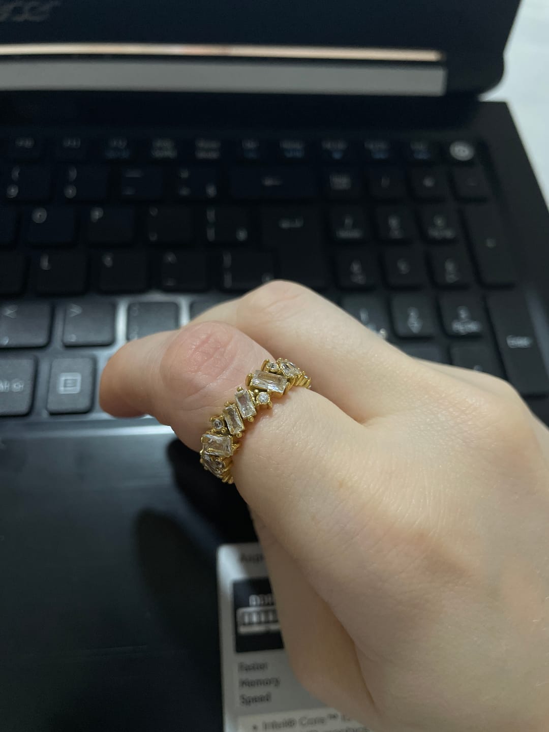 Customer photo review of Anel Riviera Capri Banhado em Ouro 18k