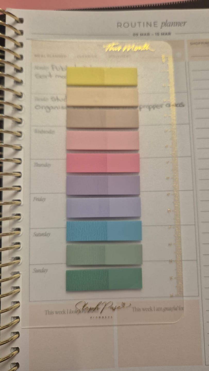 Customer photo review of Snap-in 'This Month' Sticky Note Bookmark - Gold