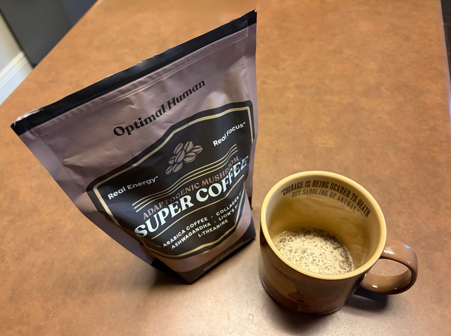 Customer photo review of Optimal Human Adaptogenic Mushroom Super Coffee