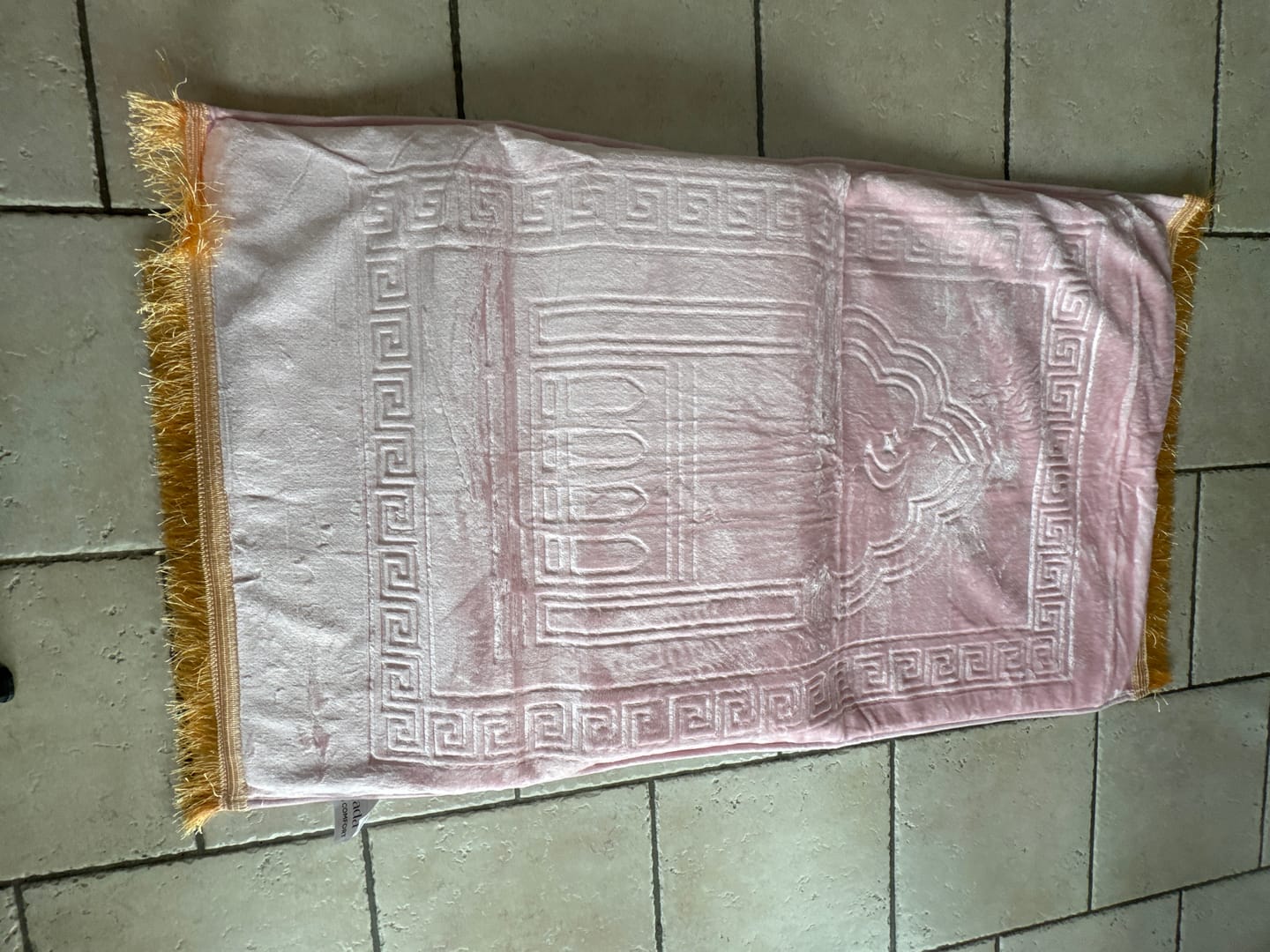 Customer photo review of Medical Prayer Mat With Memory Foam Pillow