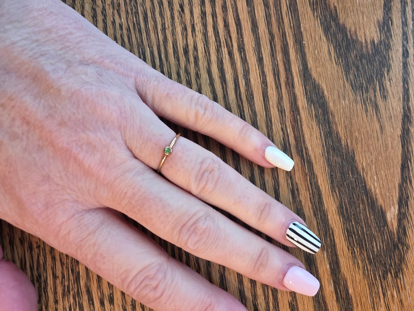 Customer photo review of Dainty Birthstone Ring (Bundle)