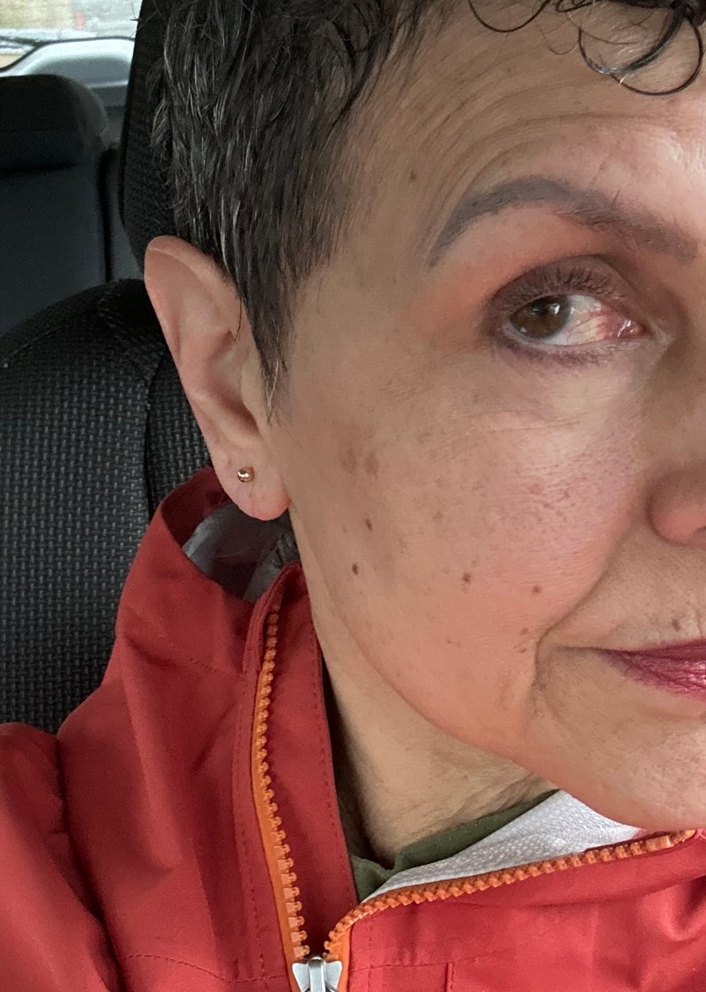 Customer photo review of 14k Yellow Gold Classic Ball Stud Earrings with Screwbacks (Unisex)