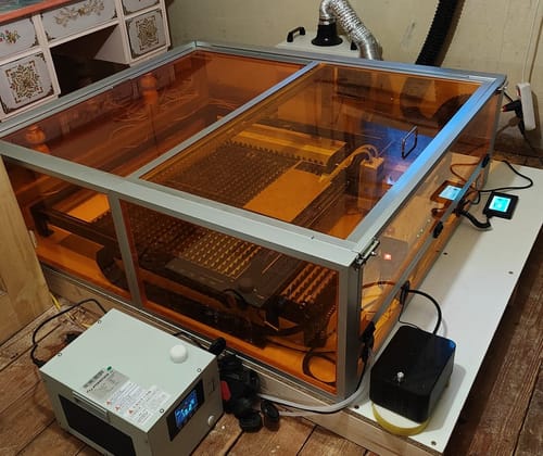 Customer photo review of AtomStack Glacier 120W/90W Water-Cooled Diode Laser Engraver