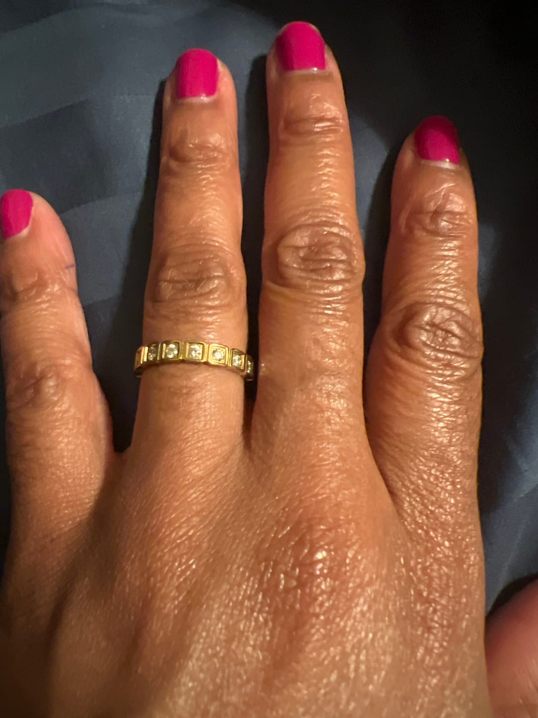 Customer photo review of Hera Gold Crystal Ring