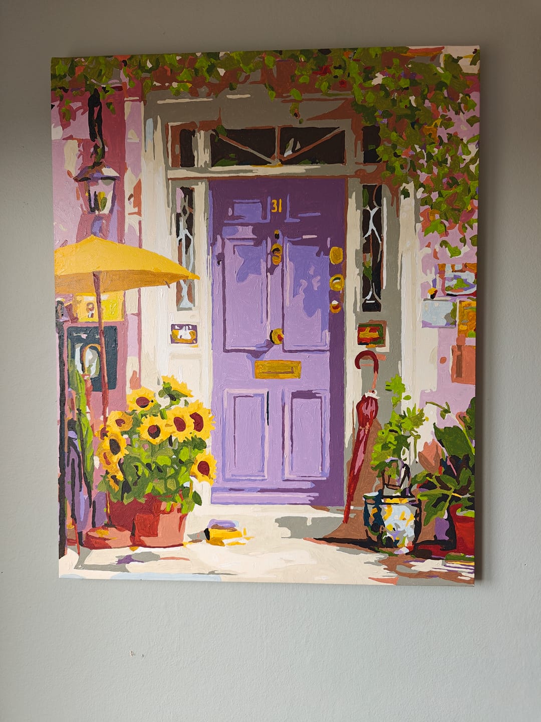 Customer photo review of Purple door | Paint by Number