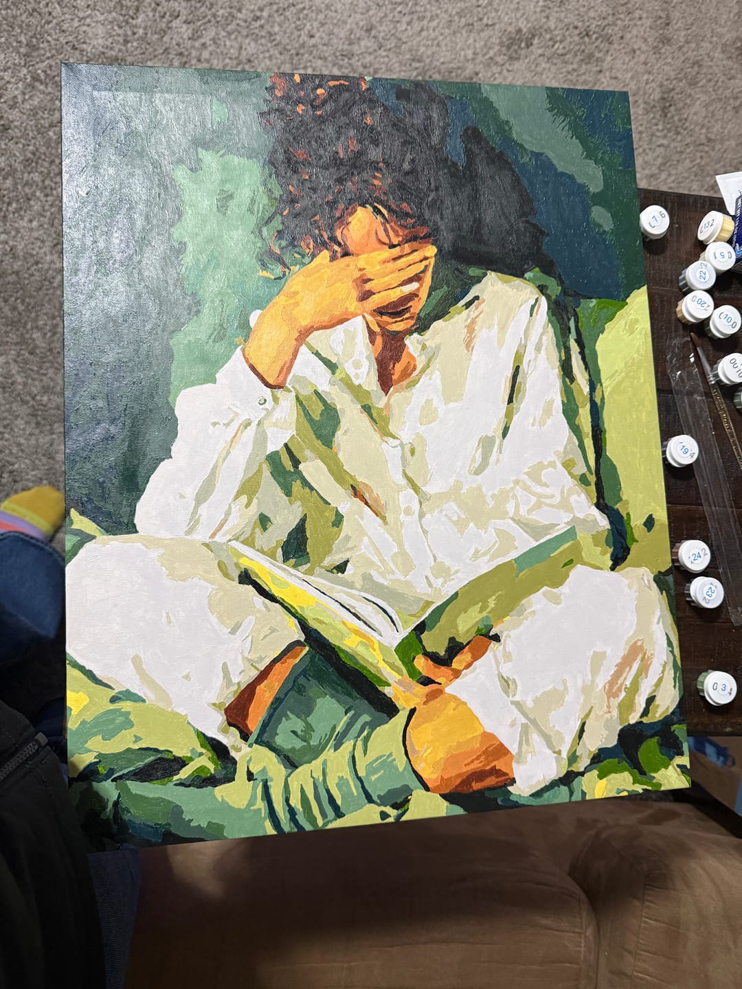 Customer photo review of Reading time | Paint by Number