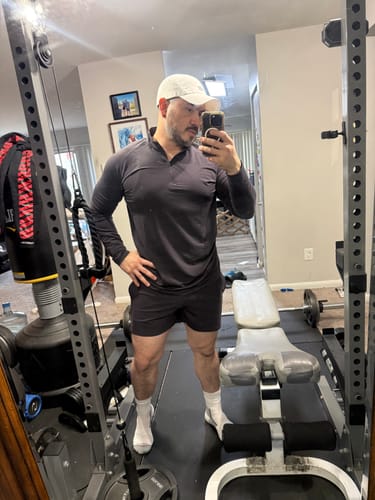 Customer photo review of Fitted Performance Quarter Zip