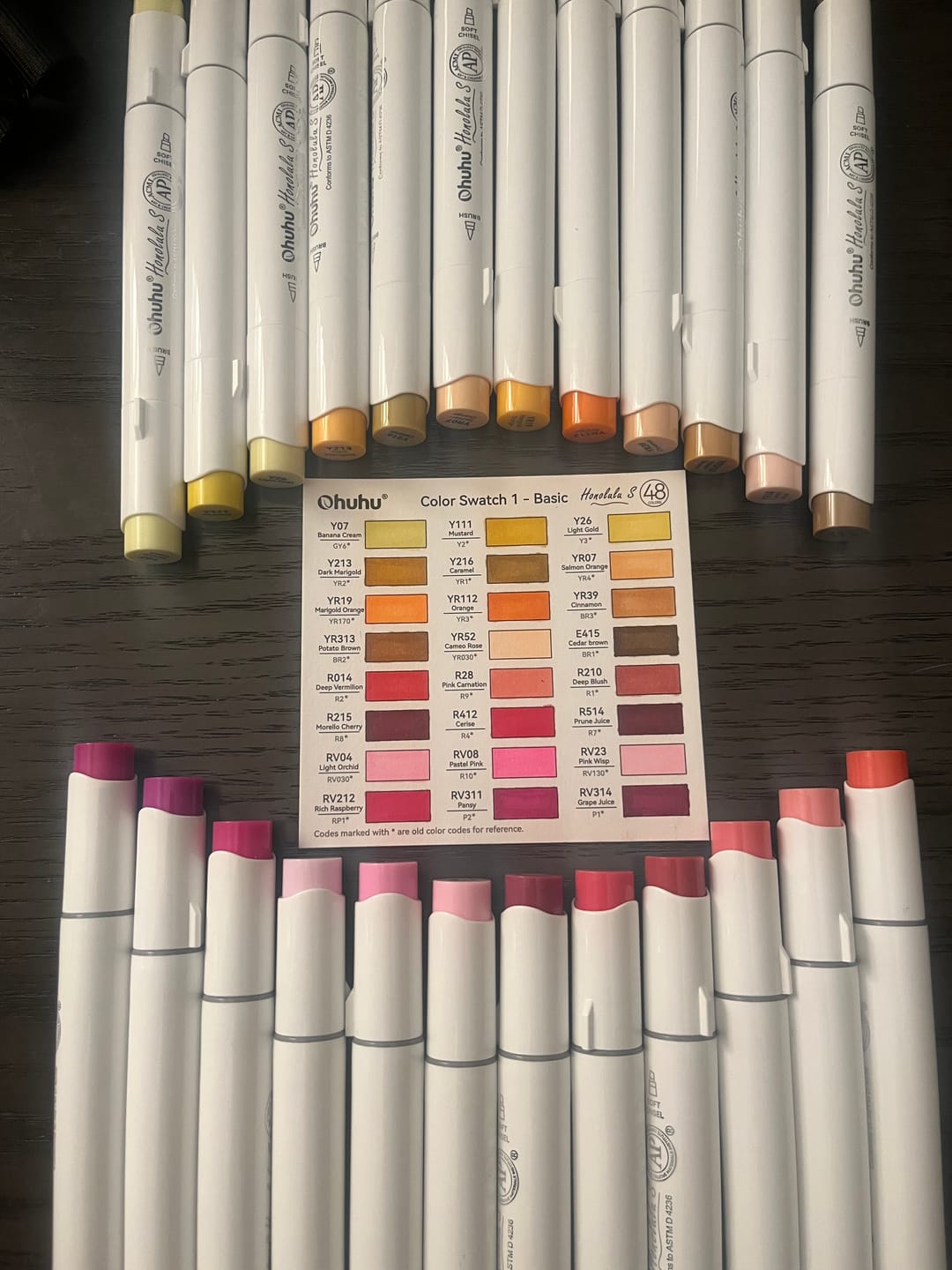 Customer photo review of Ohuhu Honolulu S 48 Colors Dual Soft Tips Alcohol Art Markers, Brush & Soft Chisel
