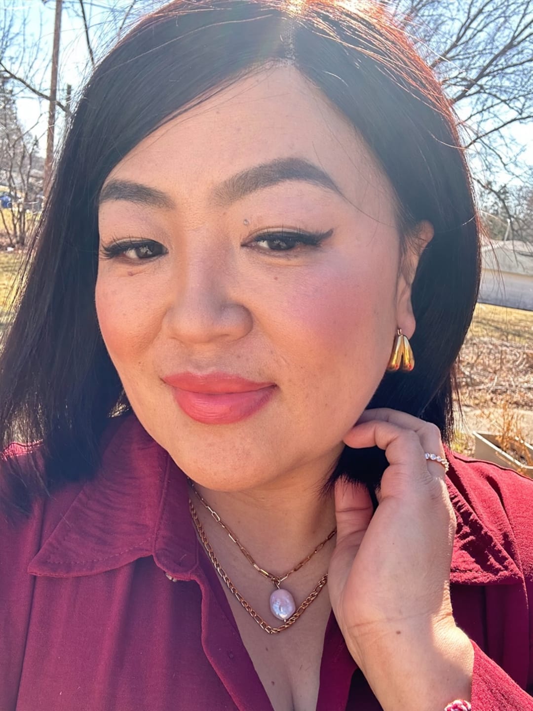Customer photo review of Hanalei Pearl Coin Paperclip Necklace (Bundle)