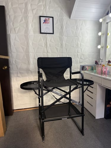 Customer photo review of Silla Director Plegable de Maquillaje PRO MAKEUP + Bolso para transportar