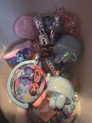 Customer photo review of Acrylic beads – stitch for beadable pens, keychains, phone chains