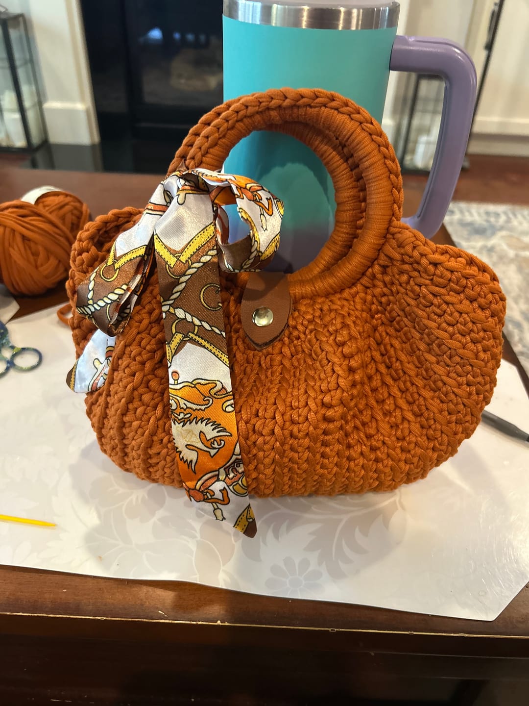 Customer photo review of CrochetPark™ Shell crochet Handbag DIY Kit