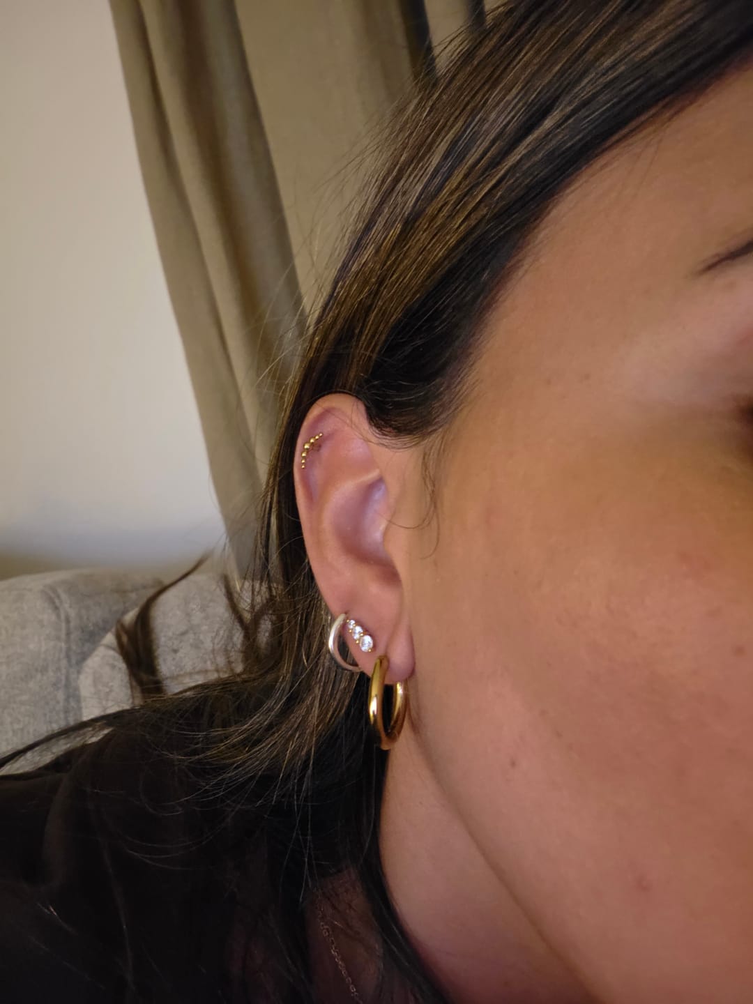 Customer photo review of Maya Spike Stud Earring