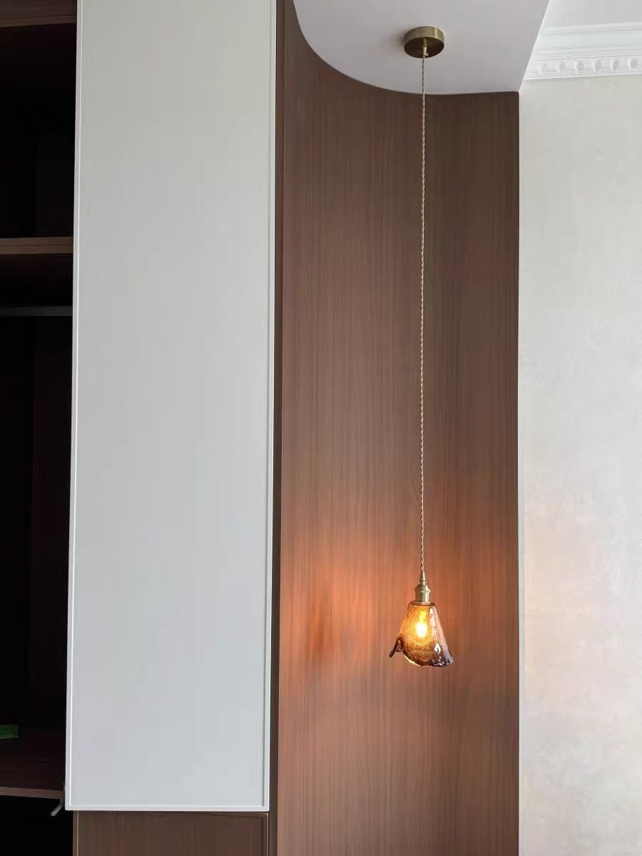 Customer photo review of Classic Starfire Glass Table Pendant Light
