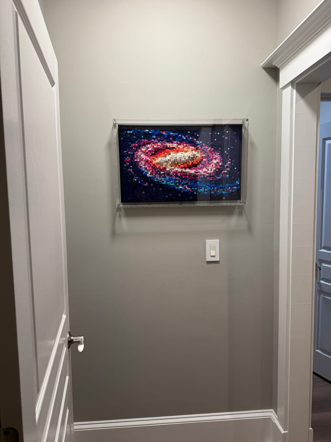 Customer photo review of Wall Mounted Display Case for LEGO® 31212 Art The Milky Way Galaxy