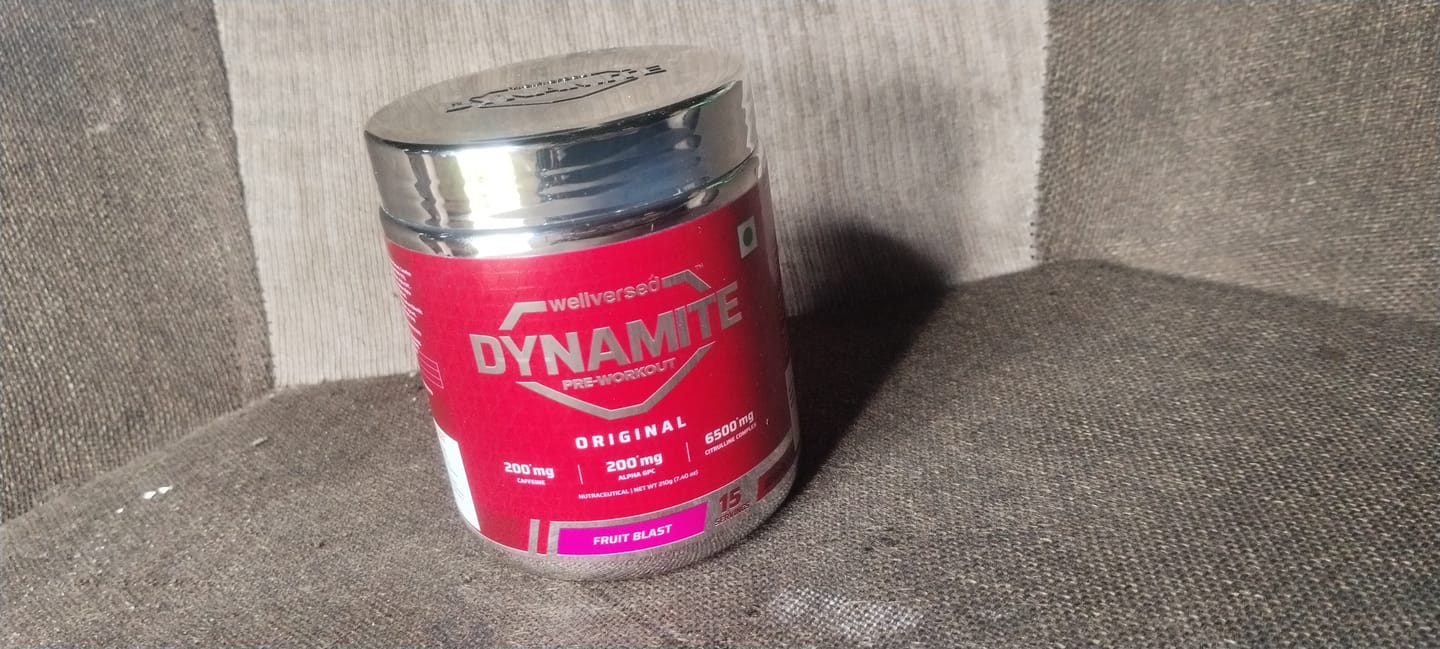 Customer photo review of Dynamite Pre-Workout EXTREME (270g, 15 Servings) | Valencia Orange