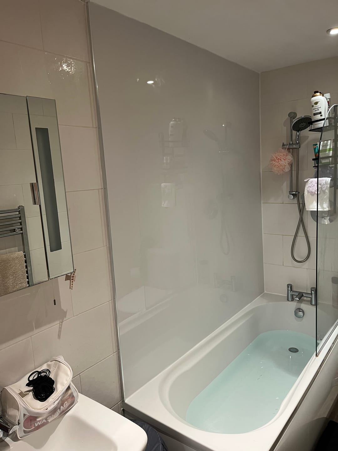 Customer photo review of Premium White Gloss Shower Wall Panel – 1M x 2.4M