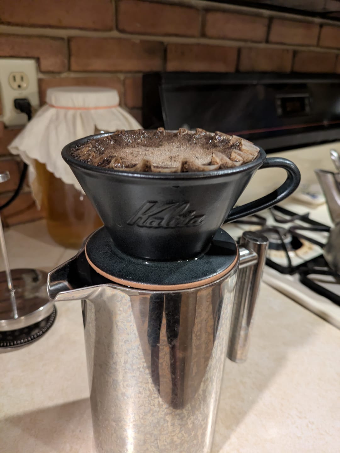 Customer photo review of Kalita MINO Ceramic Dripper 185 - Sand Black