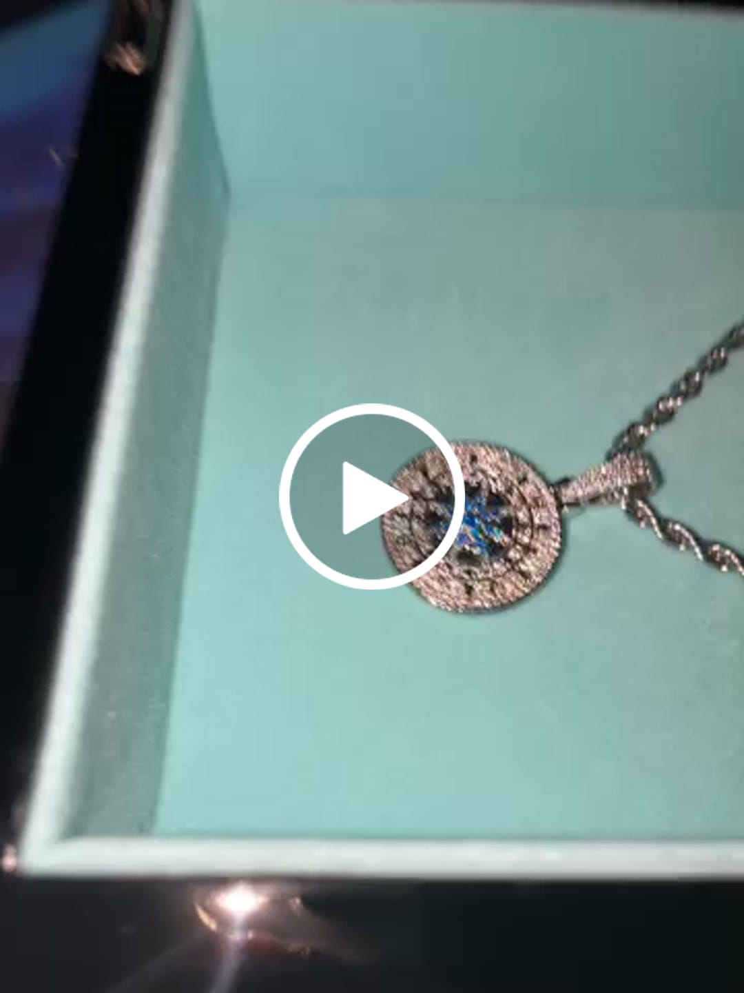 Customer video review of Moissanite Iced Compass Pendant - Silver - D Colour - VVS1