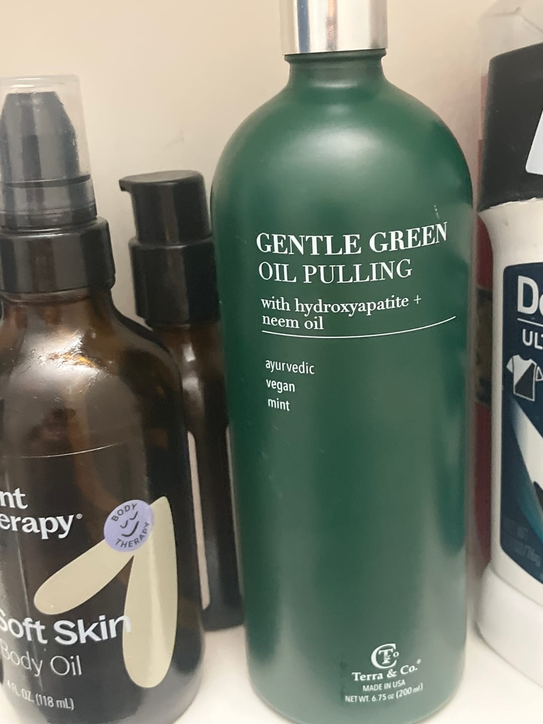 Customer photo review of Gentle Green Oil Pulling Mouthwash – Enamel Support & Gum Health