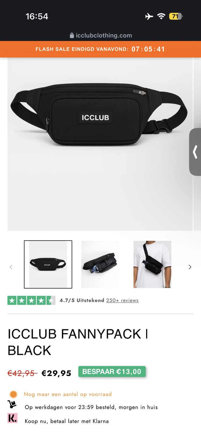 Customer photo review of ICCLUB FANNYPACK | BLACK
