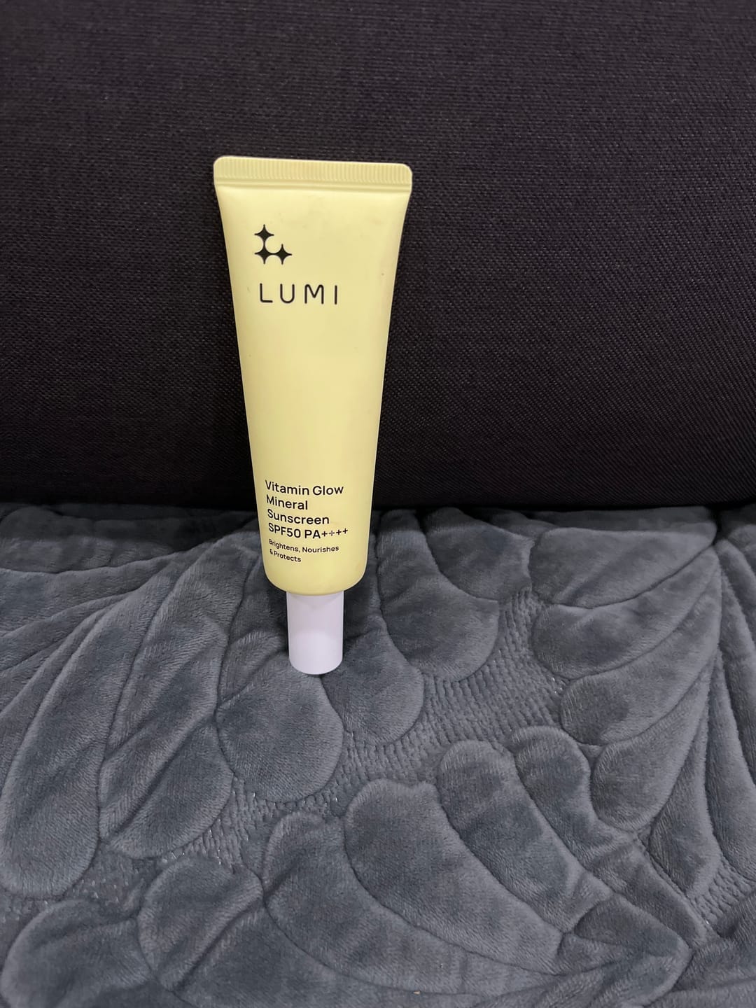 Customer photo review of Vitamin Glow Mineral Sunscreen SPF50 PA++++