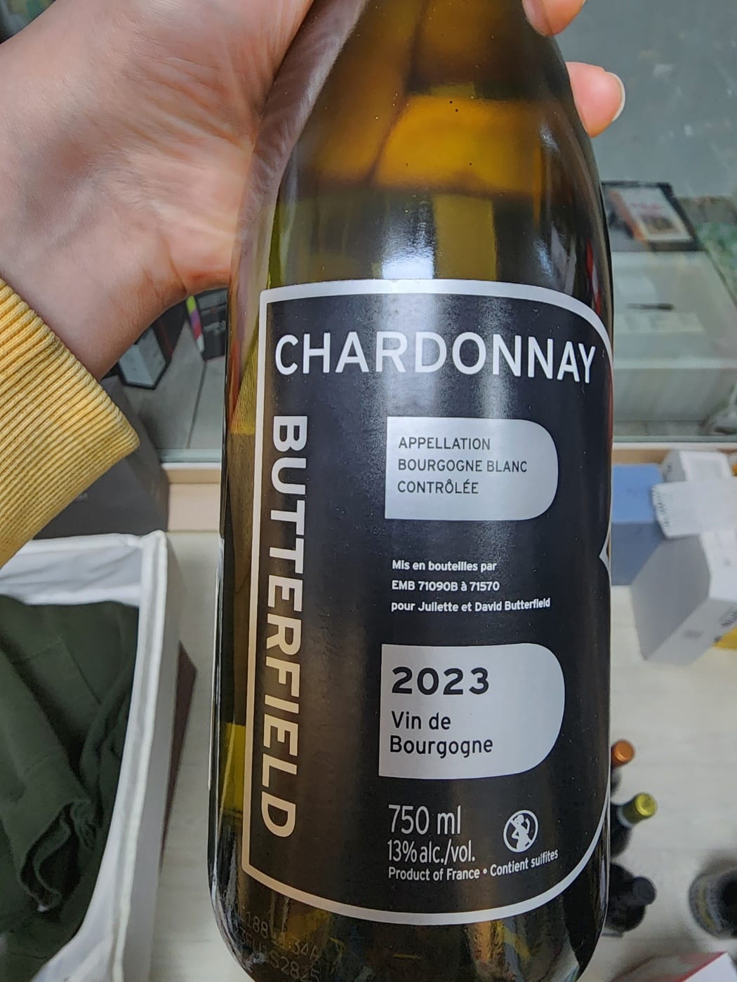 Customer photo review of David Butterfield Bourgogne Chardonnay 2023