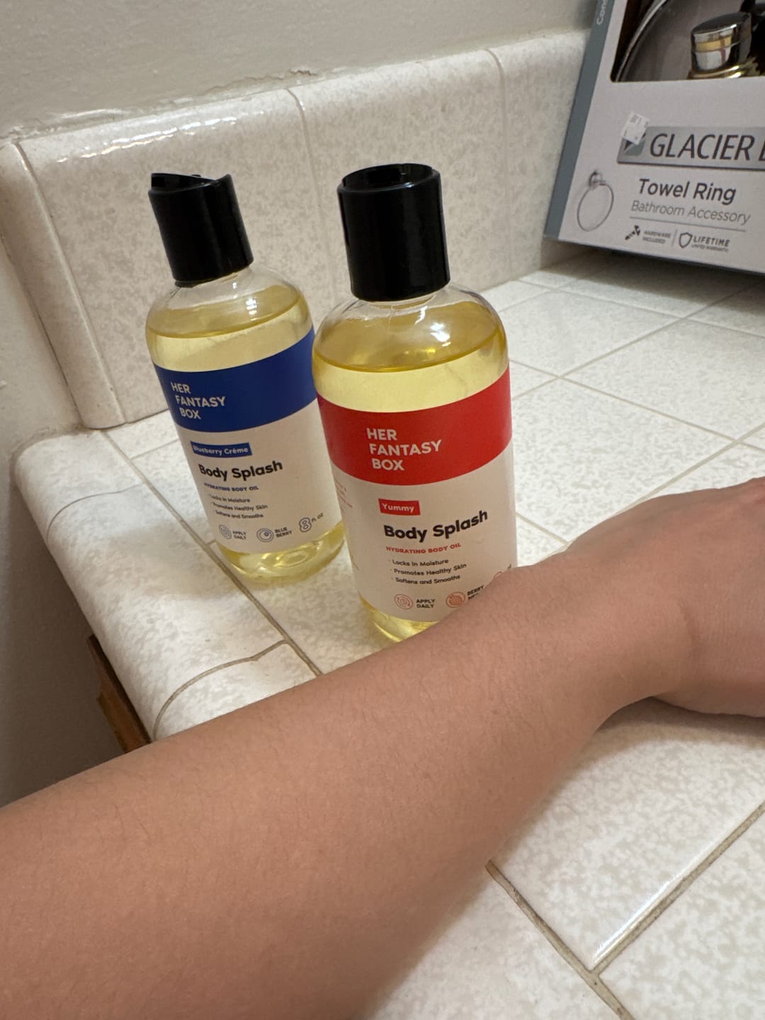 Customer photo review of Fruity Skin Body Oil Bundle