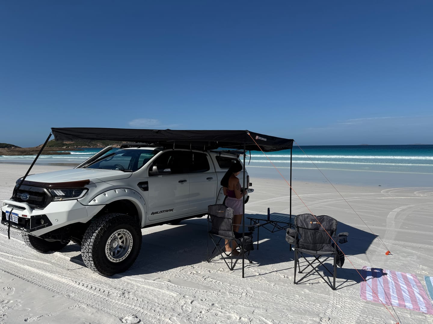 Customer photo review of OPENROAD 180 Free Standing Awning