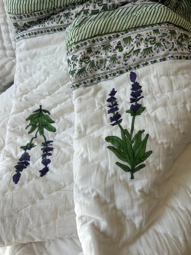 Customer photo review of Premium Muslin Razai - Lavender