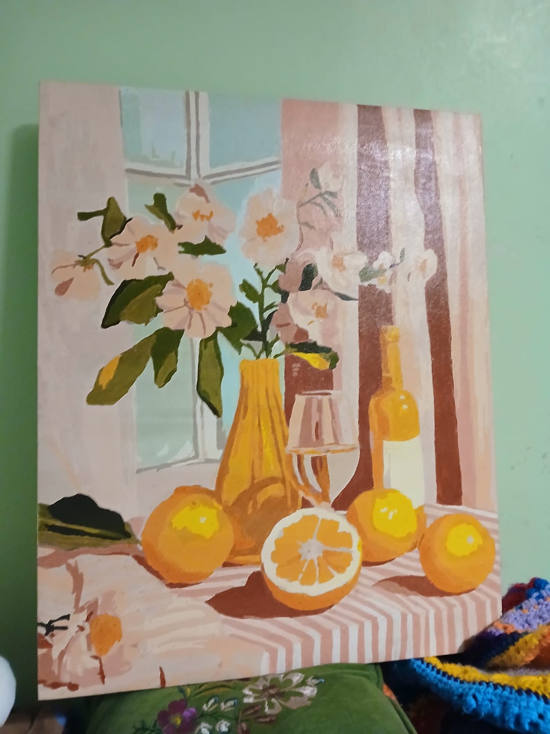 Customer photo review of Orange Wine and Flowers | Paint by Numbers