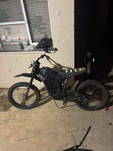 Customer photo review of Custom Seat Cover: Talaria Sting MX3