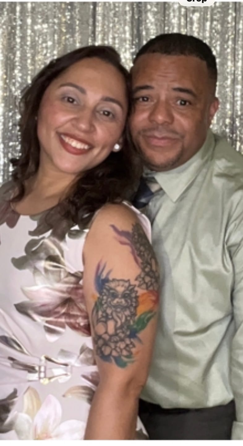 Customer photo review of Personalized Watercolor Metal Portrait