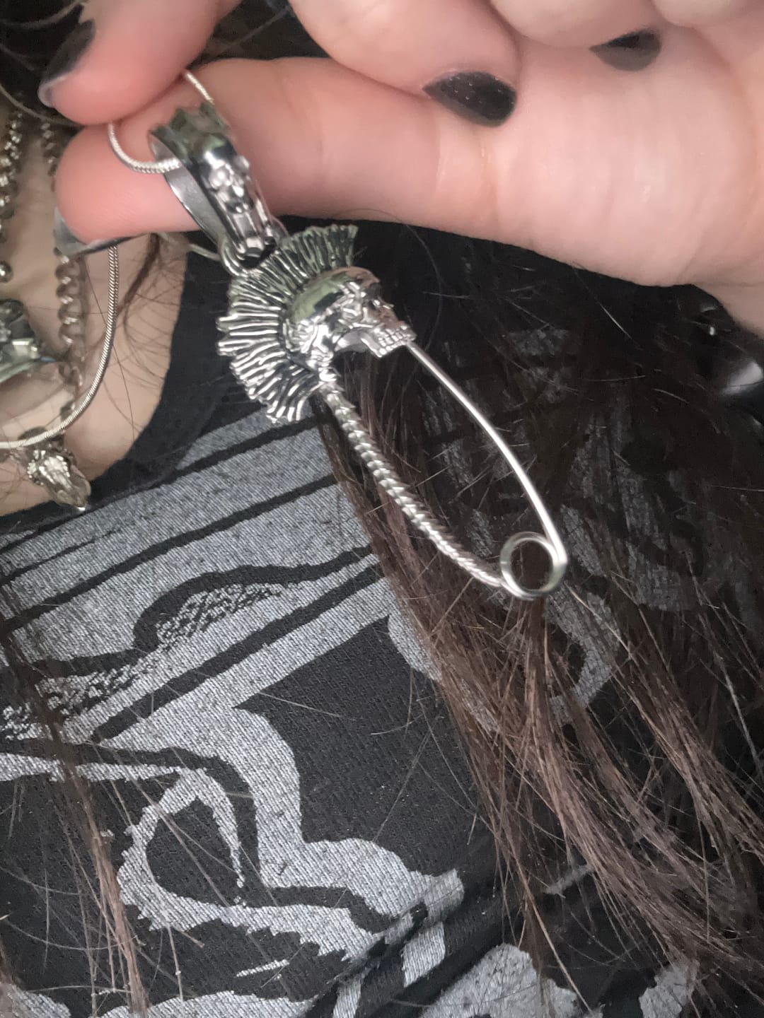 Customer photo review of PUNK SAFETY PIN PENDANT
