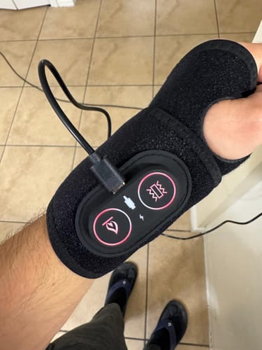 Customer photo review of WarmRelief™ Wrist Heat & Vibration Pad