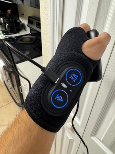 Customer photo review of WarmRelief™ Wrist Heat & Vibration Pad