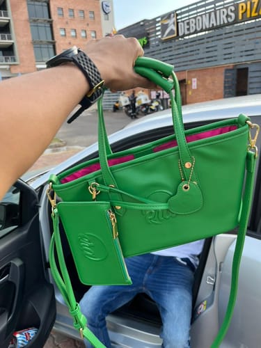 Customer photo review of Green Mini Tote Bag