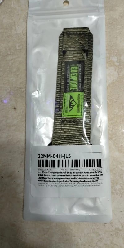 Customer photo review of COROS Watch Band Nylon Replacement Strap, Unisex, Adjustable
