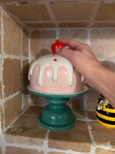 Customer photo review of Alzata in Ceramica con Coperchio – Porta Torte decorativo (23x17)