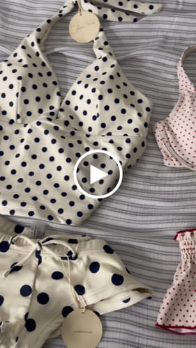 Customer video review of Yellow Floral Jacquard Textured Bowknot Bikini Top