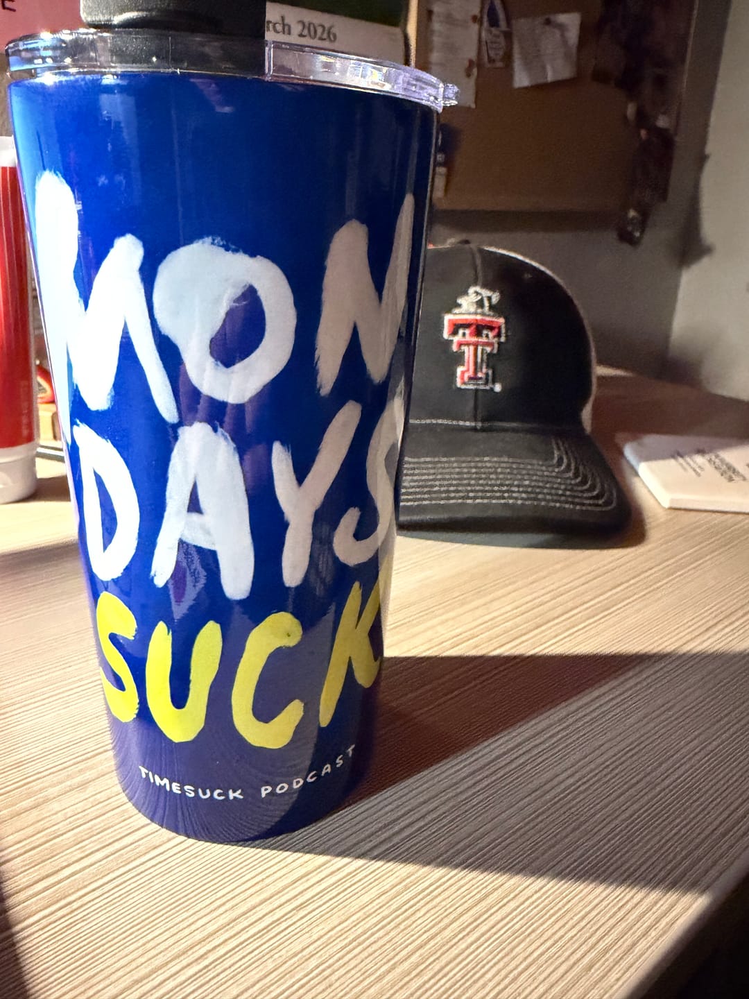 Customer photo review of Mondays SUCK 20oz Tumbler