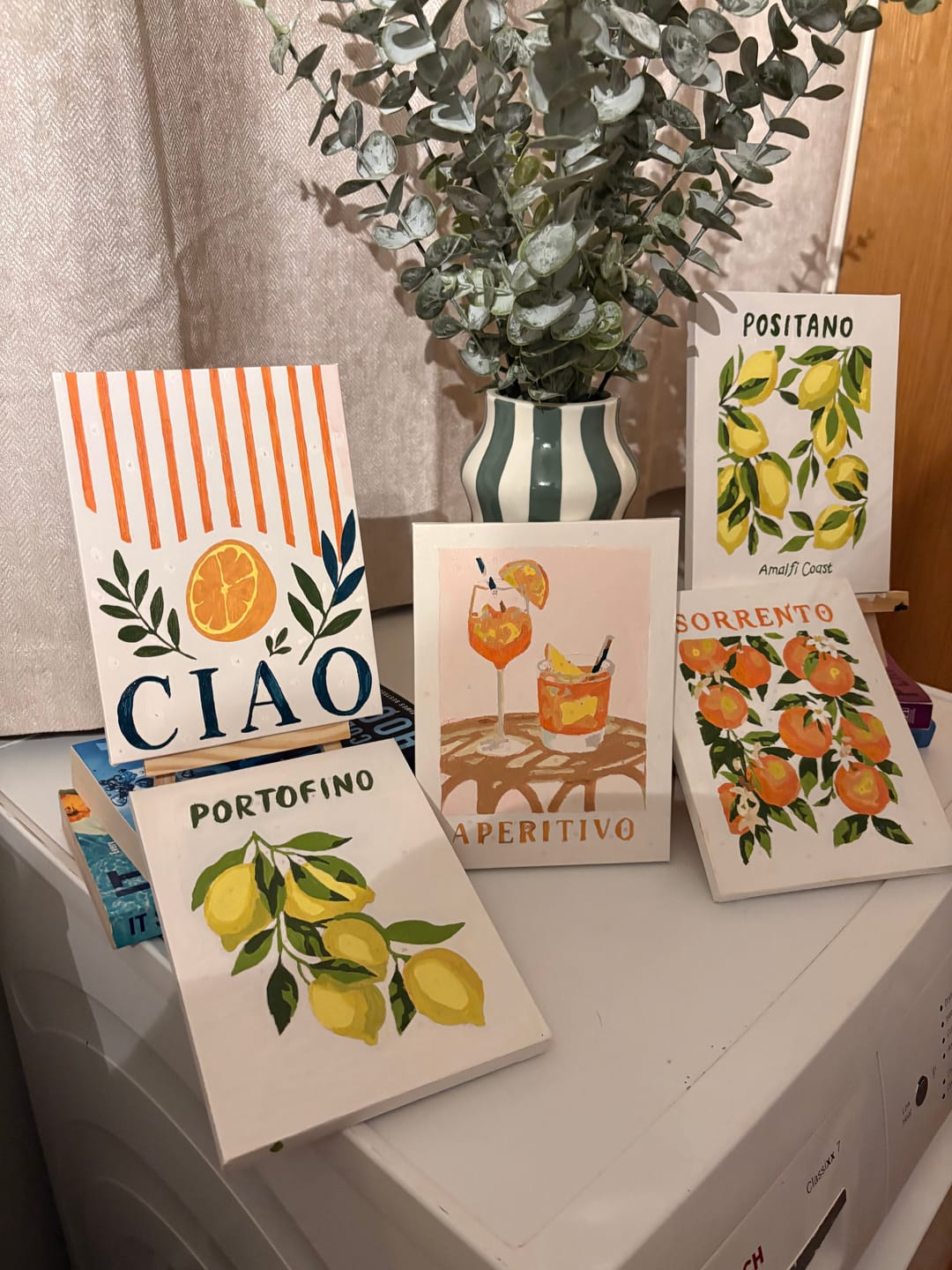 Customer photo review of 6 Mini Paintings - Italian Fruit & Drinks Set