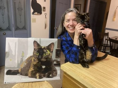 Customer photo review of Custom Paint By Numbers - Personalized Pet Portraits