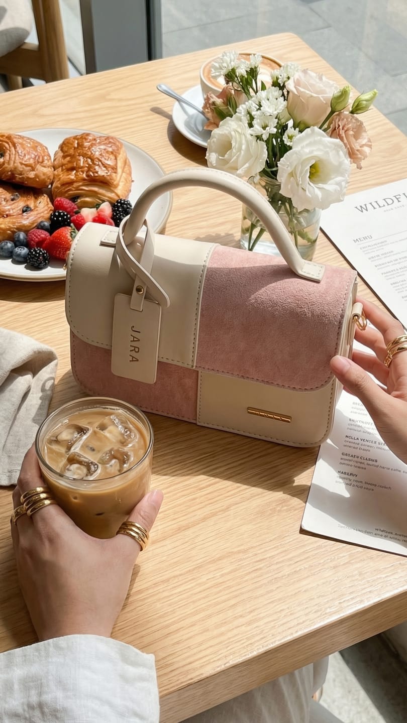 Customer photo review of Malta Color-block handbag