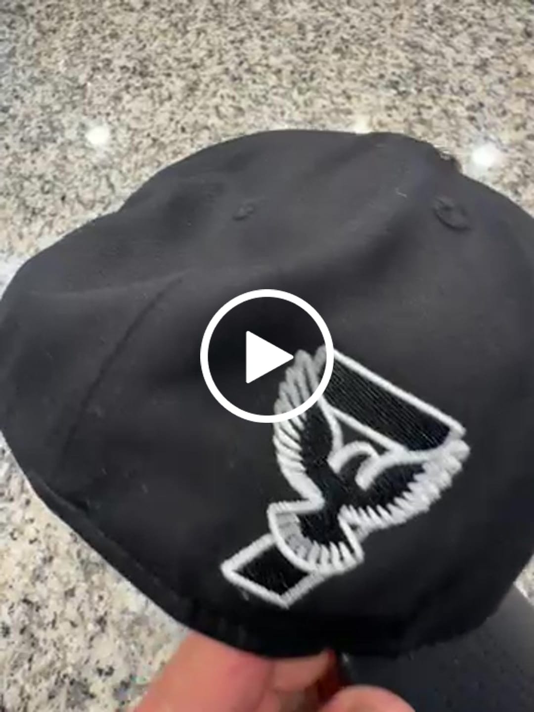 Customer video review of All Black Leather Brim Rhine Stone Hat
